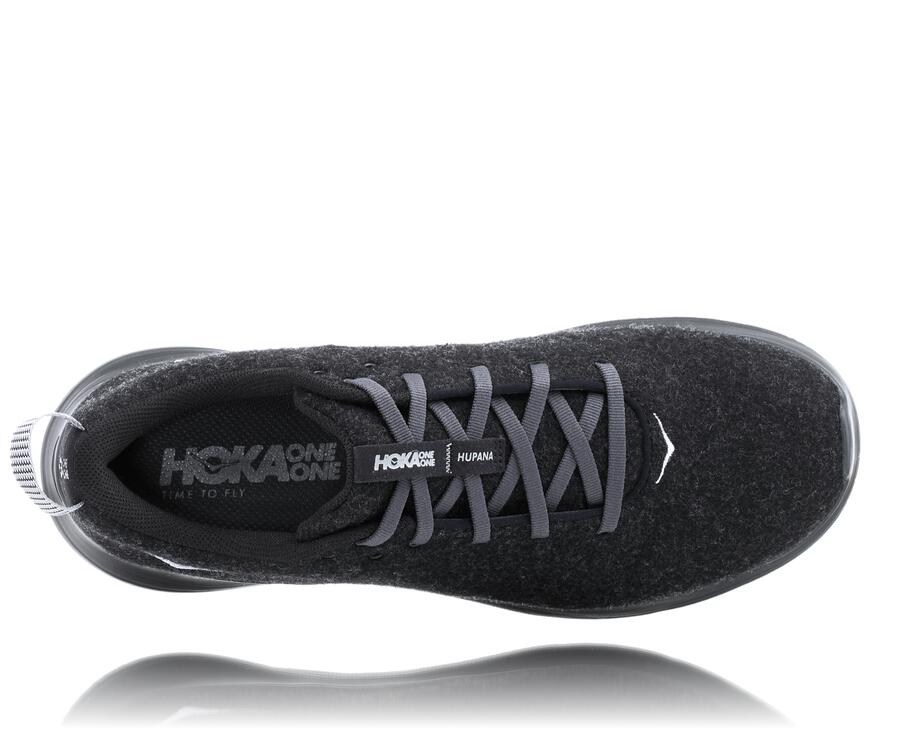 Hoka One One Tenisky Panske Čierne - Hupana Flow Wool - 78614-IWSO